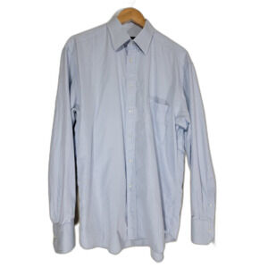 Canali Men's Light Blue Dress Shirt - 16 neck